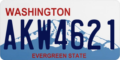 WA license plate AKW4621