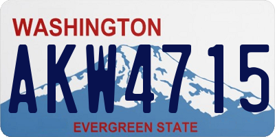 WA license plate AKW4715