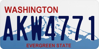 WA license plate AKW4771