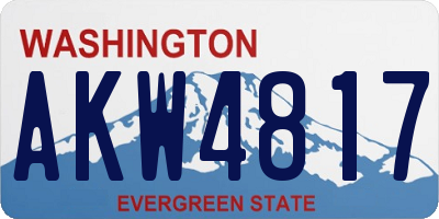 WA license plate AKW4817