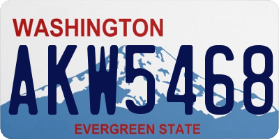 WA license plate AKW5468