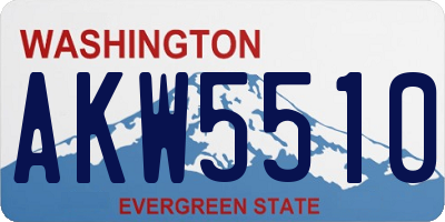 WA license plate AKW5510