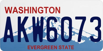 WA license plate AKW6073