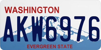 WA license plate AKW6976