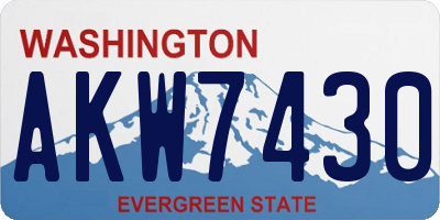 WA license plate AKW7430