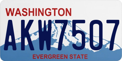 WA license plate AKW7507