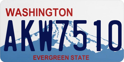 WA license plate AKW7510