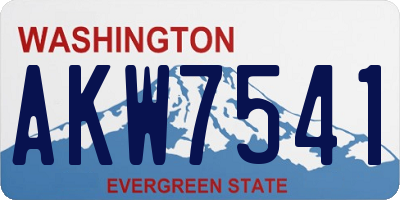 WA license plate AKW7541