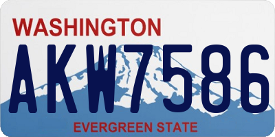 WA license plate AKW7586