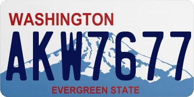 WA license plate AKW7677