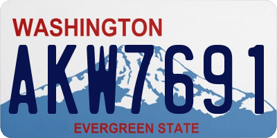 WA license plate AKW7691