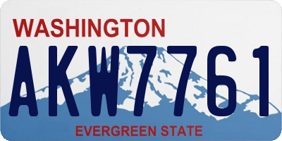 WA license plate AKW7761