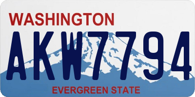 WA license plate AKW7794