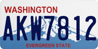 WA license plate AKW7812