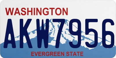 WA license plate AKW7956