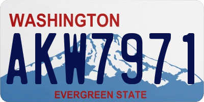 WA license plate AKW7971