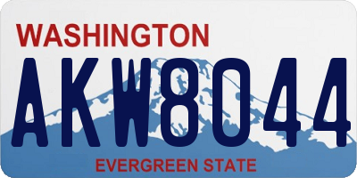 WA license plate AKW8044