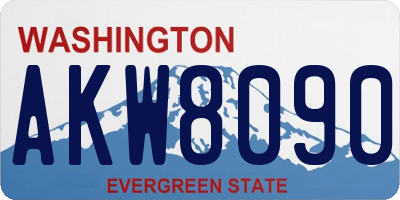 WA license plate AKW8090