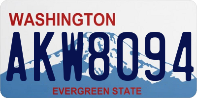 WA license plate AKW8094