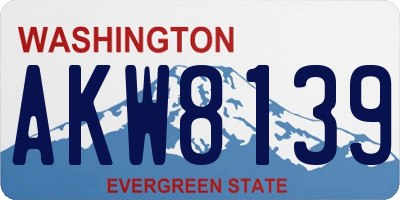 WA license plate AKW8139