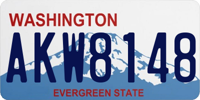 WA license plate AKW8148