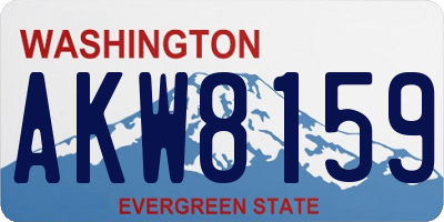 WA license plate AKW8159