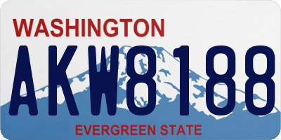 WA license plate AKW8188