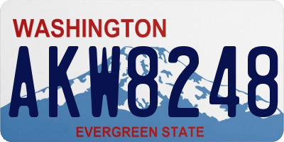 WA license plate AKW8248