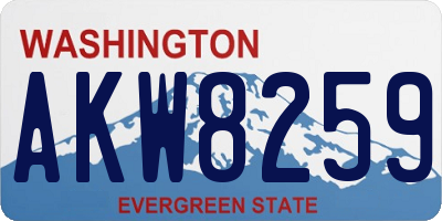 WA license plate AKW8259