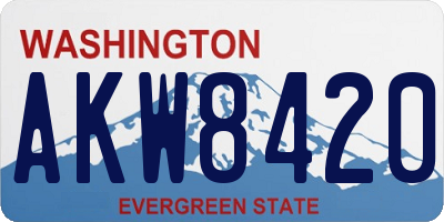 WA license plate AKW8420