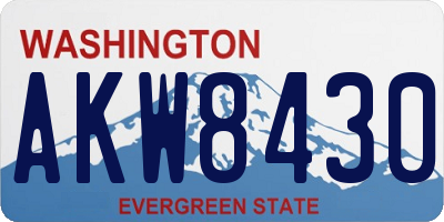 WA license plate AKW8430
