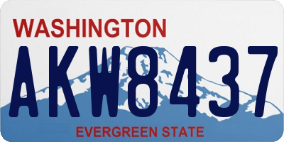 WA license plate AKW8437