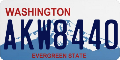 WA license plate AKW8440