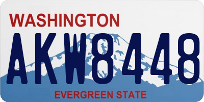 WA license plate AKW8448