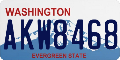 WA license plate AKW8468