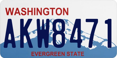 WA license plate AKW8471
