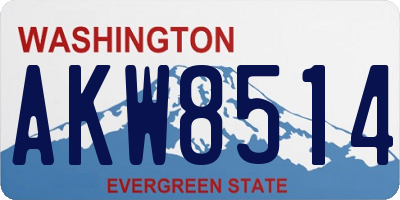 WA license plate AKW8514