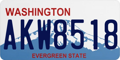 WA license plate AKW8518