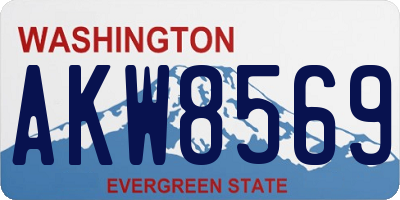 WA license plate AKW8569