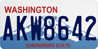 WA license plate AKW8642