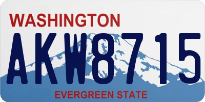 WA license plate AKW8715