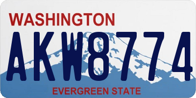 WA license plate AKW8774