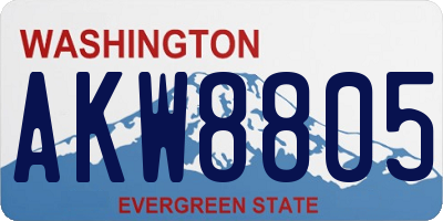 WA license plate AKW8805