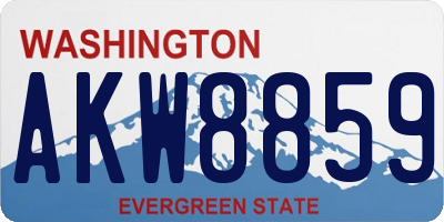 WA license plate AKW8859