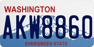 WA license plate AKW8860