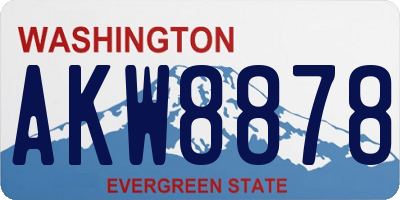 WA license plate AKW8878