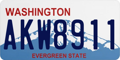 WA license plate AKW8911