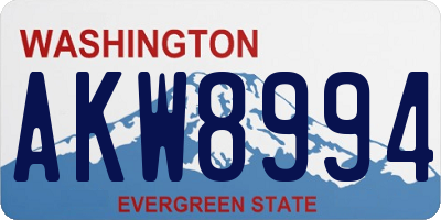 WA license plate AKW8994