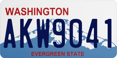 WA license plate AKW9041