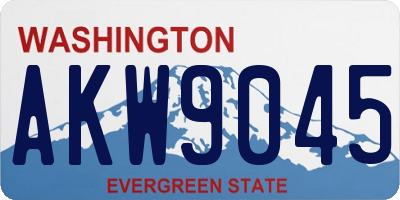 WA license plate AKW9045